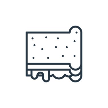 Sandviç konseptinden sandviç ikonu vektörü. İnce çizgili, düzenlenebilir sandiviç vuruşu. Web ve mobil uygulamalarda kullanmak için sandviç doğrusal işareti, logo, yazdırma ortamı.