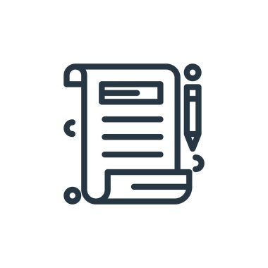 Banka ve finans konseptinden ikon vektörü. İnce çizgili, düzenlenebilir felç çizgisi. Web ve mobil uygulamalarda kullanım için sözleşmeli doğrusal imza, logo, yazdırma ortamı.