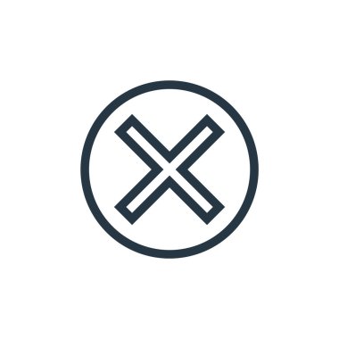 Simge vektörünü pazarlama iş konseptinden sil. Silinebilen felcin ince çizgisi. Web ve mobil uygulamalarda kullanmak için doğrusal işareti sil, logo, yazdırma ortamı.