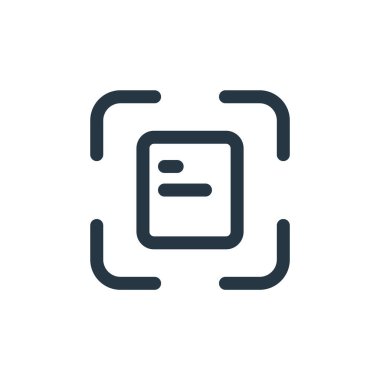 arayüz konseptinden belge simgesi vektörü. Düzenlenebilir felcin ince çizgisi. Web ve mobil uygulamalarda kullanmak için doküman doğrusal imzası, logo, yazdırma ortamı.