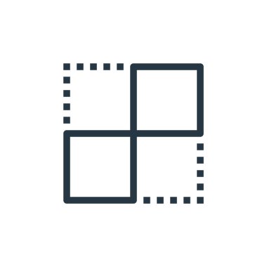 Hesap tablosu konseptinden sınır simgesi vektörü. Sınır düzenlenebilir vuruşun ince çizgisi. Web ve mobil uygulamalarda kullanmak için sınır doğrusal işareti, logo, yazdırma ortamı.