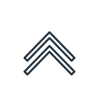 ok konseptinden ok simgesi vektörünü yükselt. Düzenlenebilir okların ince bir çizgisi. Web ve mobil uygulamalarda kullanmak için ok doğrusal işaretini yükselt, logo, yazdırma ortamı.