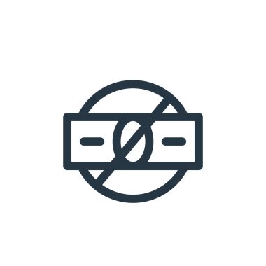 Etik kavramından ikon vektörüne rüşvet ver. Düzenlenebilir felcin ince bir çizgisi. Web ve mobil uygulamalar, logo ve yazdırma ortamlarında kullanım için doğrusal imzaya rüşvet ver.