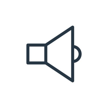 Eğitim ve okul konseptinin konuşmacı ikonu. Düzenlenebilir inmenin ince çizgisi. Web ve mobil uygulamalarda kullanmak için hoparlör doğrusal işareti, logo, yazdırma ortamı.