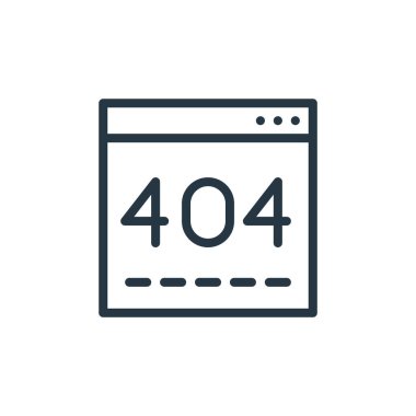 Seo Web Geliştirme konseptinden web tarayıcı simgesi vektörü. İnternet tarayıcısının düzenlenebilir vuruşunun ince çizgisi. Web ve mobil uygulamalarda kullanmak için web tarayıcı doğrusal işareti, logo, yazdırma ortamı.