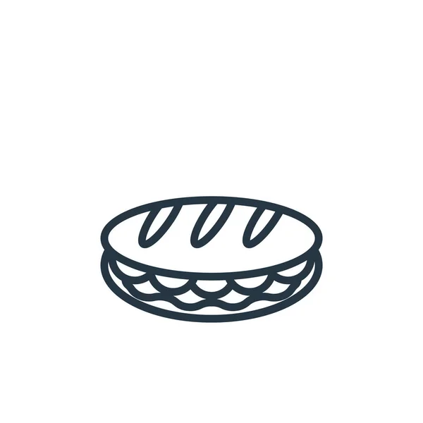 三明治图标矢量从所有关于三明治的概念 三明治可编辑中风的细线图解 夹心线形标志 用于网络和移动应用程序 印刷媒体 — 图库矢量图片