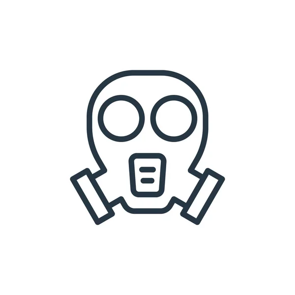 Gas Mask Icon Vector Pollution Concept Thin Line Illustration Gas — Stock Vector