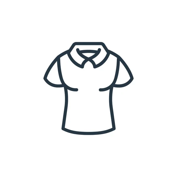 ポロシャツのアイコンベクトルファッションや服のコンセプトから ポロシャツの細い線画編集可能なストローク Webやモバイルアプリ 印刷メディアで使用するためのポロシャツ線形標識 — ストックベクタ
