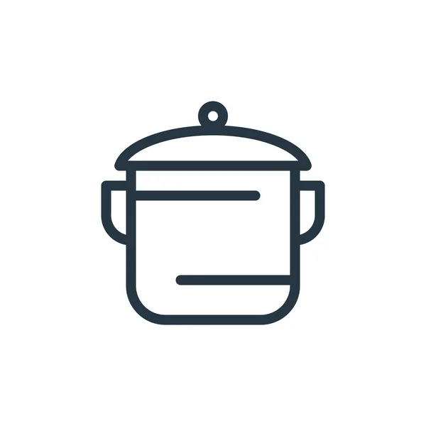 Вектор Кухонной Иконки Концепции Кухни Тонкая Линия Иллюстрации Приготовления Горшок — стоковый вектор
