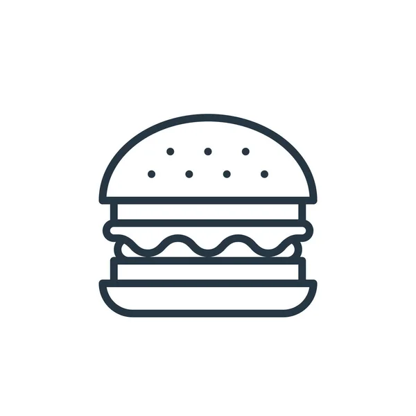 Hamburger Εικονίδιο Διάνυσμα Από Όλα Για Σάντουιτς Έννοια Λεπτή Γραμμή — Διανυσματικό Αρχείο