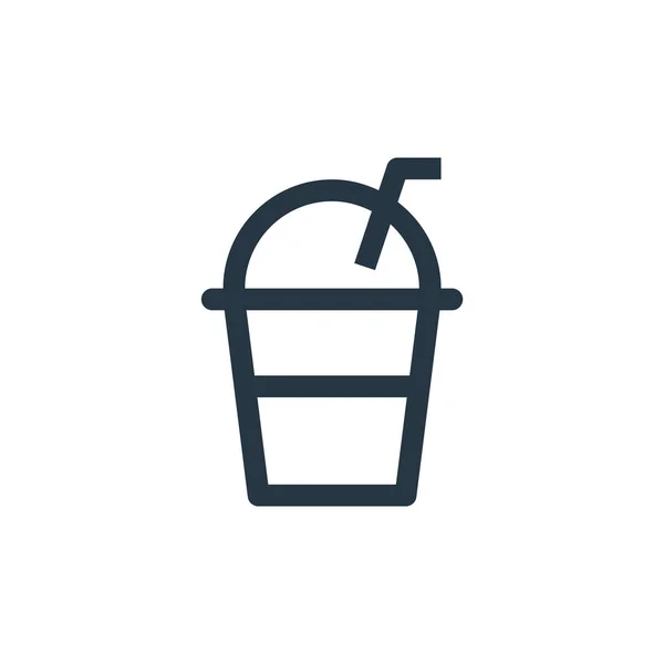 Milkshake Vector Icono Concepto Bebida Alimentos Ilustración Línea Delgada Del — Archivo Imágenes Vectoriales