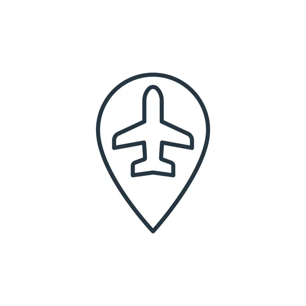 Flughafen Symbole Icon Vektor Aus Dem Flugkonzept Dünne Darstellung Von — Stockvektor