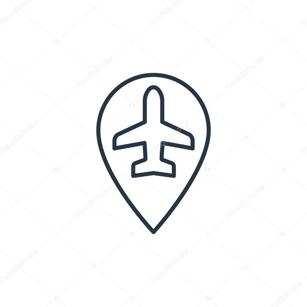 airport icons icon vector from flying concept. Thin line illustration of airport icons editable stroke. airport icons linear sign for use on web and mobile apps, logo, print media.