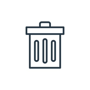 Simge vektörünü kullanıcı arayüzü kavramından sil. Silinebilen felcin ince çizgisi. Web ve mobil uygulamalarda kullanmak için doğrusal işareti sil, logo, yazdırma ortamı.