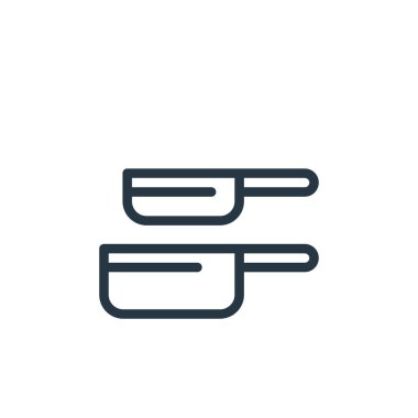 Mutfak konseptinden ikon vektörü kaplar. Düzenlenebilir kalp krizinin ince bir çizgisi. Web ve mobil uygulamalar, logo ve yazdırma ortamlarında kullanım için doğrusal işaret verir.