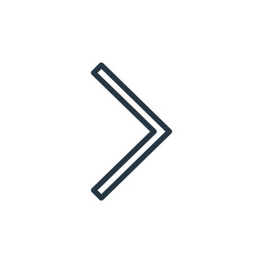 Ok sağ ikon vektörü, ok konseptinden. Okun ince çizgili çizgisi sağ düzenlenebilir vuruş. Web ve mobil uygulamalarda kullanmak için ok sağ doğrusal işareti, logo, yazdırma ortamı.