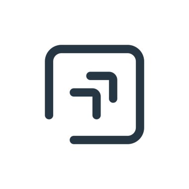 Ok konseptinden köşegen ok ikonu vektörü. Düzenlenebilir okun ince çizgi çizimi. Web ve mobil uygulamalarda kullanmak için çapraz ok doğrusal işareti, logo, yazdırma ortamı.