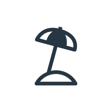 Plaj şemsiyesi ikonu vektörü seyahat konseptinden. Düzenlenebilir plaj şemsiyesi vuruşunun ince çizgisi. Web ve mobil uygulamalarda kullanmak için plaj şemsiyesi doğrusal işareti, logo, yazdırma ortamı.