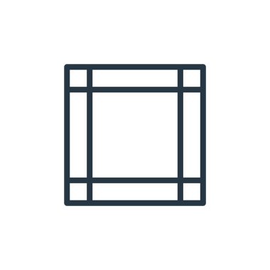 Hesap tablosu kavramından sütun simgesi vektörü. Düzenlenebilir sütunların ince çizgisi. Web ve mobil uygulamalar, logo ve yazdırma ortamlarında kullanmak için sütunlar doğrusal işareti.