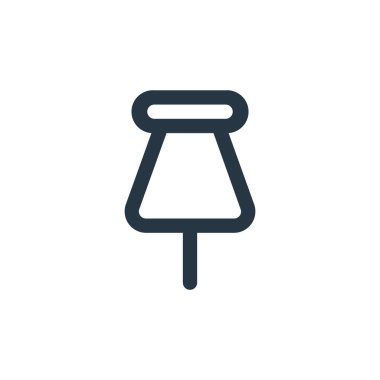 Okula dönüş konseptinden ikon vektörü. Düzenlenebilir iğne darbesinin ince çizgisi. Web ve mobil uygulamalar, logo ve yazdırma ortamlarında kullanım için doğrusal işaret.