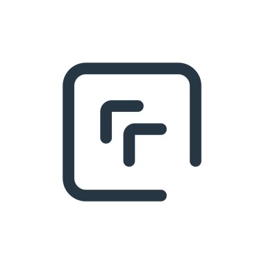 Ok konseptinden köşegen ok ikonu vektörü. Düzenlenebilir okun ince çizgi çizimi. Web ve mobil uygulamalarda kullanmak için çapraz ok doğrusal işareti, logo, yazdırma ortamı.