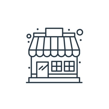 Şehir elemanları kavramından simge vektörünü kaydet. Düzenlenebilir felcin ince bir çizgisi. Web ve mobil uygulamalarda kullanmak için doğrusal işareti kaydet, logo, yazdırma ortamı.