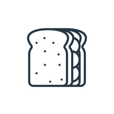 Sandviç konseptinden sandviç ikonu vektörü. İnce çizgili, düzenlenebilir sandiviç vuruşu. Web ve mobil uygulamalarda kullanmak için sandviç doğrusal işareti, logo, yazdırma ortamı.