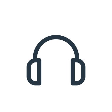 Yılbaşı konseptindeki kulaklık ikonu vektörü. İnce çizgili kulaklık çizgisi, düzenlenebilir felç. İnternet ve mobil uygulamalar, logo ve yazdırma ortamlarında kullanmak için kulaklık doğrusal işareti.