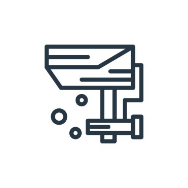 Banka ve finans konseptinden CCTV kamera ikonu vektörü. İnce çizgili kamera görüntüsü düzenlenebilir felç. Web ve mobil uygulamalar, logo ve yazdırma ortamlarında kullanmak için ccTV kamera doğrusal işareti.