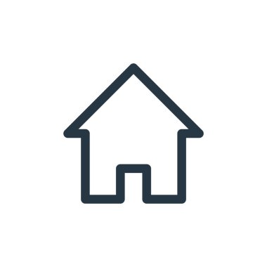 temel ui kavramından ev ikonu vektörü. Düzenlenebilir inmenin ince bir çizgisi. Web ve mobil uygulamalarda kullanım için ev doğrusal işareti, logo, yazdırma ortamı.