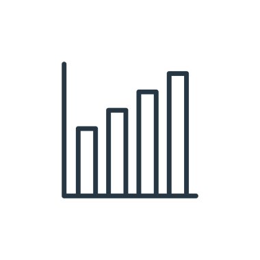 Grafik konseptinden istatistik ikonu. Düzenlenebilir inme istatistiklerinin ince çizgisi. Web ve mobil uygulamalarda kullanım için istatistikler doğrusal işareti, logo, yazdırma ortamı.