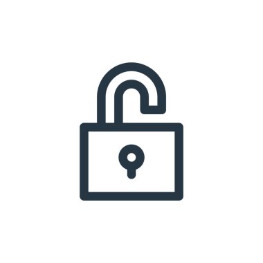 Simge vektörünü temel ui kavramından çöz. İnce çizgili düzenlenebilir felç çizgisi. Web ve mobil uygulamalarda kullanım için doğrusal işareti aç, logo, yazdırma ortamı.