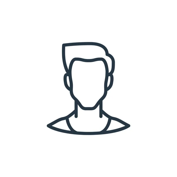 Man Icon Vector Users Concept Thin Line Illustration Man Editable — Stock Vector