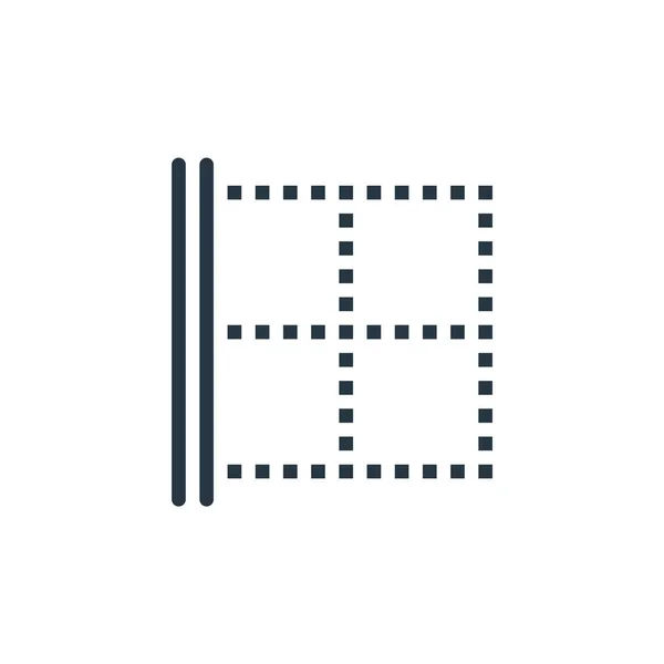 Вектор Піктограми Рамки Концепції Електронної Таблиці Тонка Лінія Ілюстрації Рубежу — стоковий вектор