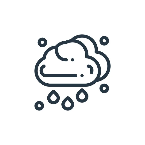 Cloud Icon Vector Weather Concept Thin Line Illustration Cloud Editable — Stock Vector