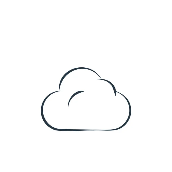 Wolkensymbol Vektor Aus Wetterkonzept Thin Line Illustration Von Cloud Editierbaren — Stockvektor