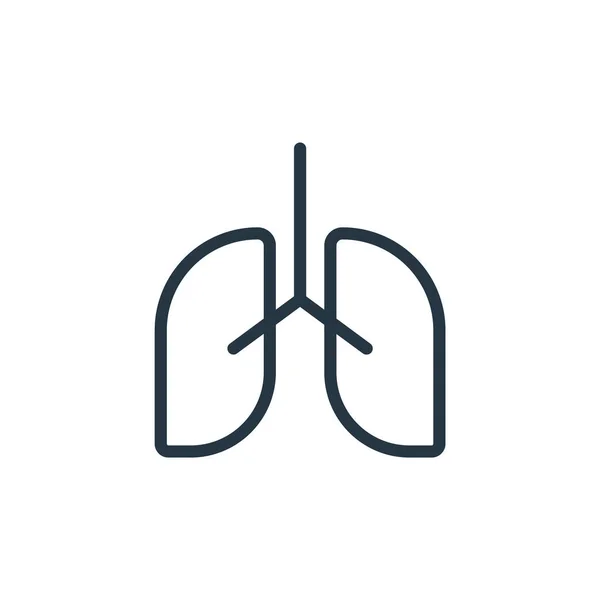 Wektor Ikony Płuca Koncepcji Opieki Zdrowotnej Cienka Ilustracja Płuca Edytowalnego — Wektor stockowy