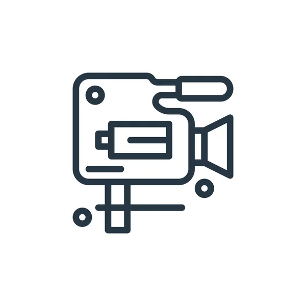 Videokamera Symbol Vektor Aus Hardware Netzwerk Konzept Thin Line Illustration — Stockvektor