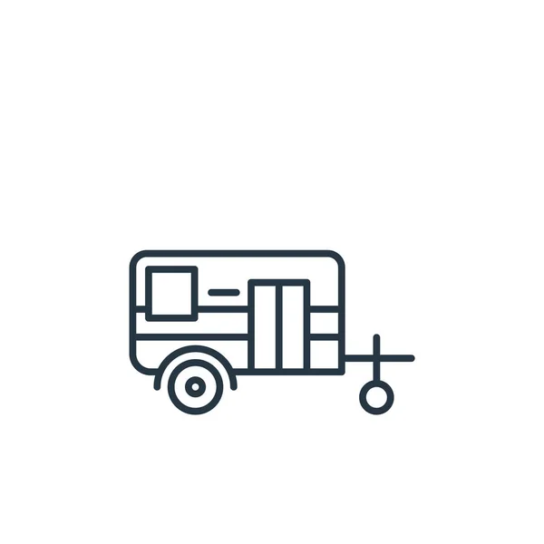 Вектор Значка Транспортного Засобу Концепції Подорожей Тонка Лінія Ілюстрації Ходу — стоковий вектор