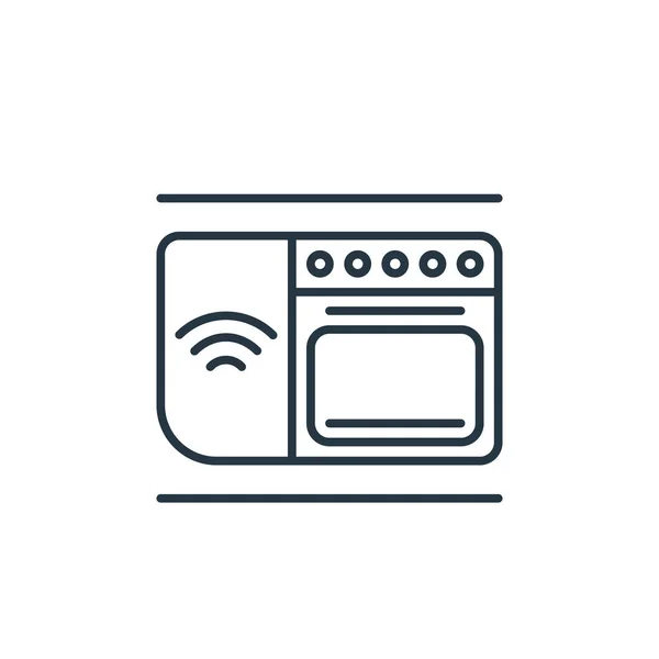 Smart Ofen Icon Vektor Aus Smart Home Devices Konzept Thin — Stockvektor