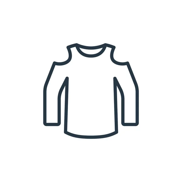 Vector Icono Camisa Moda Concepto Ropa Ilustración Línea Delgada Trazo — Archivo Imágenes Vectoriales