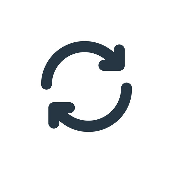 refresh icon vector from essentials ui concept. Thin line illustration of refresh editable stroke. refresh linear sign for use on web and mobile apps, logo, print media.