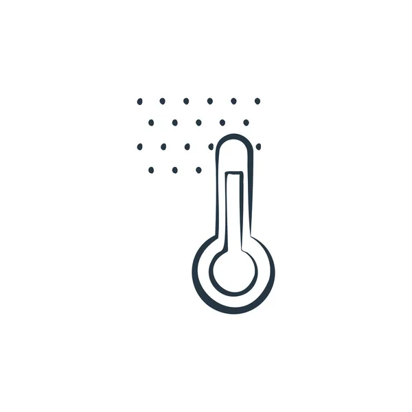 Termometer Ikon Vektor Från Väder Koncept Tunn Linje Illustration Termometer — Stock vektor