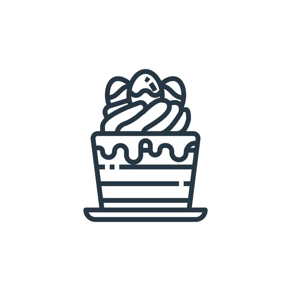 Vetor Ícones Cupcake Conceito Dia Páscoa Ilustração Fina Linha Cupcake — Vetor de Stock