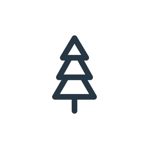 クリスマスツリーのアイコンベクトル クリスマスツリー編集可能なストロークの細い線図 クリスマスツリーの線形記号は Webやモバイルアプリ 印刷メディアで使用する — ストックベクタ