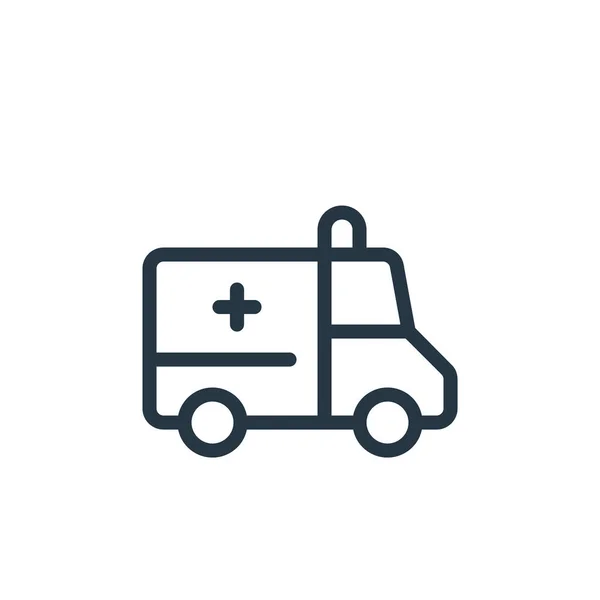 Rettungswagen Symbol Vektor Von Medizinischen Artikeln Konzept Dünne Darstellung Eines — Stockvektor