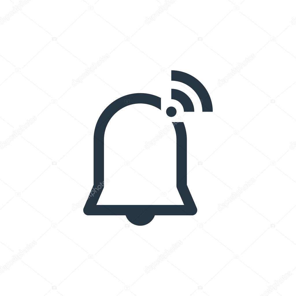notification icon vector from internet of things concept. Thin line illustration of notification editable stroke. notification linear sign for use on web and mobile apps, logo, print media.