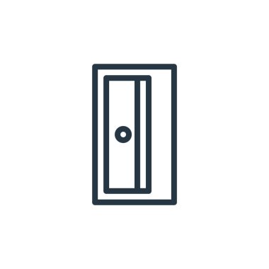 Eğitim ve okul konseptinden bir ikon vektörü. İnce çizgili düzenleyici felç çizgisi. Web ve mobil uygulamalar, logo ve yazdırma ortamlarında kullanmak için doğrusal işaret.