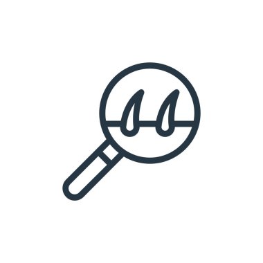 Veterinerlik konseptinden dermatoloji ikonu vektörü. Deri bilimi düzenlenebilir felcin ince bir çizgisi. Web ve mobil uygulamalar, logo ve yazdırma ortamlarında kullanım için dermatholoji doğrusal işareti.