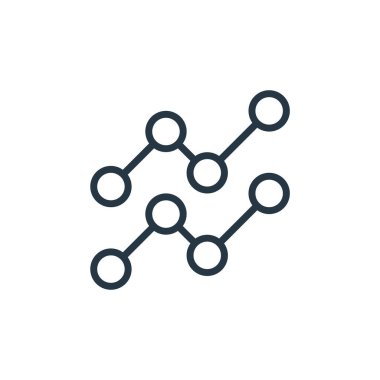 Grafik konseptinden istatistik ikonu. Düzenlenebilir inme istatistiklerinin ince çizgisi. Web ve mobil uygulamalarda kullanım için istatistikler doğrusal işareti, logo, yazdırma ortamı.